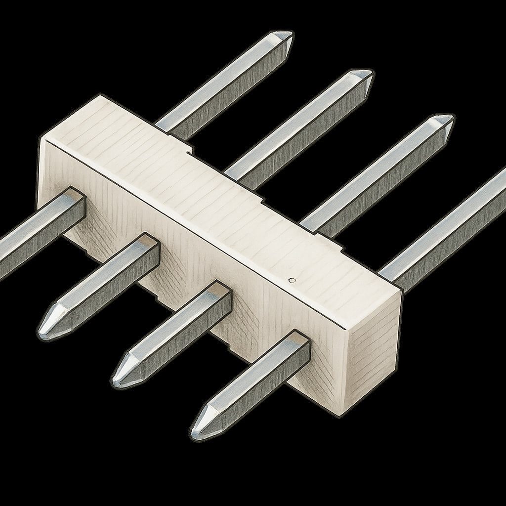 MOLEX 22-03-2041 KK 254 Wire-to-Board Header, Single Row, Vertical, 4 Circuits, PA Polyamide Nylon, Tin (Sn) Plating — Conectores y enchufes
