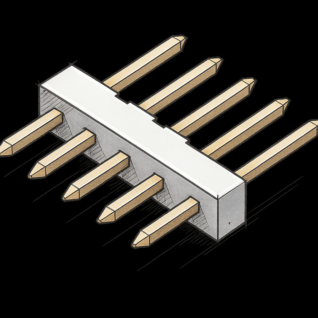 MOLEX 22-03-2051 KK 254 Wire-to-Board Header, Single Row, Vertical, 5 Circuits, PA Polyamide Nylon, Tin (Sn) Plating — Conectores y enchufes